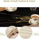 Marble Table Runner,Black Gold Abstract Geometry Pattern Texture Kitchen Dinning Table Decoration for Indoor Outdoor Home Party Decor 13x36 Inch