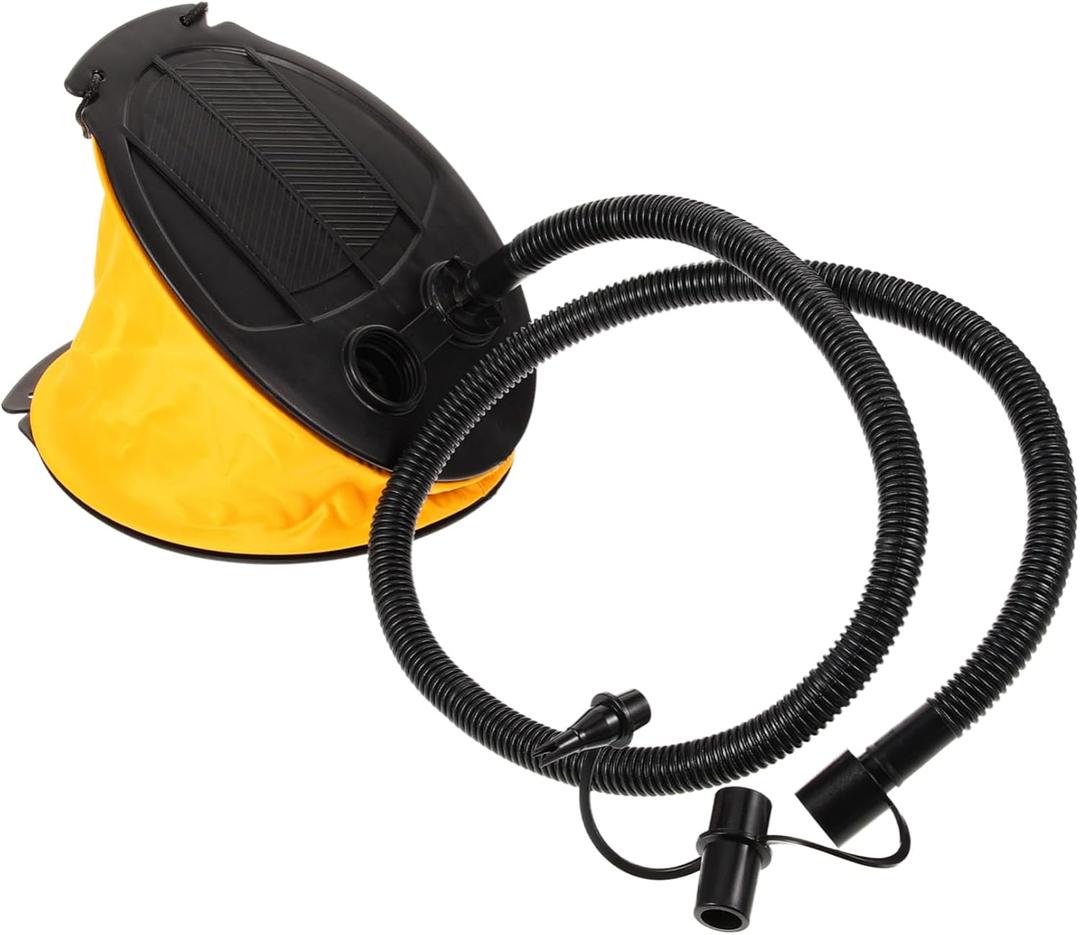 Portable Foot Pump for Inflatables Efficient Air Pump for Sports Balls Balloons Inflatable Boats and Pool Floats Easy Inflate Deflate with Multiple Nozzles and Flexible Hose