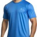 GearGlacier Instant Cooling Quick Dry Workout T-Shirt Men Undershirt Moisture Wicking Performance Running Comfort Tee (Blue, L)