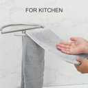 Hand Towel Holder Stand, 13 Inch Towel Rack for Bathroom Vanity Kitchen Countertop Free-Standing Stainless Steel Towel Rings (Brushed Silver)