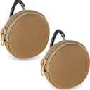 2 Pack Dog Treat Pouches, Small Portable Training Walking Treat Bag for Puppies with Clasp Reusable Pet Treat Container, Zipper Closure to Avoid Spilling, Travel or Outdoor Use(Khaki)