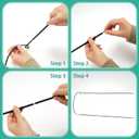 32 inch Plant Support Stakes, 10 Pack Half Round Metal Garden Plant Stake Heavy-Duty Plant Support Ring and Cage with Plant Clip & Twist Tie for Indoor and Outdoor Plants, Vegetable, Flowers