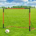 KAIHAOWIN Soccer Goal 3'x2.5'|6'x4'|8'x6'|10'x6.6'-Steel Frame Goal Post All Weather Soccer Net-Quick Assembly Training Sports Soccer Goals for Backyard Indoor Outdoor-Heavy Duty Metal Soccer Goals