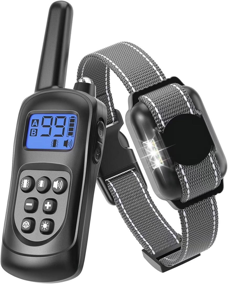 Cat Training Collar No Shock, 2025 Vibrating Cat Collar with Remote 2000ft, Beep and Vibration Collor for Cats 10-120lbs, Rechargeable/ Security Lock & Humane to Stop Bad Behaviors, Black