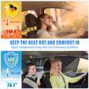 5 x ZATOOTO Car Window Shades for Side Windows 4 Pack Car Window Covers for Privacy Half Blackout & See-Through UV Protection & Cooling Magnetic Car Window Curtain Universal for Camping Travel In-Car Rest