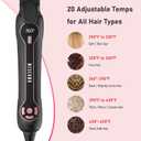 Rotating Curling Iron 1 Inch - Automatic Curling Iron for All Hair Type, Fast & Effortless Auto Curling Wand with Fast Heating LCD Display 250F-450F for Lasting Beach Waves