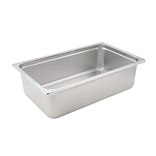Winco SPJM-106 Full Size Steam Table Pan, 6" Deep, Anti-Jamming, Stainless - Stainless Steam Table 3 Packs