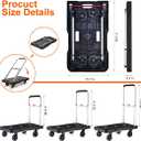 Folding Hand Truck Platform Truck 330 Lbs Heavy Duty Dolly Cart with Wheels, Fully Folded Push Cart, Portable Trolley Utility Cart for Easy Storage, Garage Moving Shopping Home Office