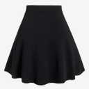Rosegal Women's Plus Size Gothic Mini A-Line Plaid Skirt (Black)