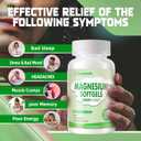 Magnesium Supplement Softgels, Easy Absorption Magnesium Glycinate 500mg, High Bioavailability Magnesium for Sleep & Calm Support, Nervous, Muscle & Bone Health 120 Softgels