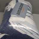 Bedsure Comforter Set Queen Size - Striped Bedding Comforter Set for Boys, 3 Pieces, 1 Soft Reversible Blue Comforter and 2 Pillow Shams (05 - Navy Blue)