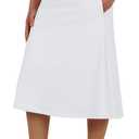 ANIVIVO Women's Midi Length Skorts Skirts with Pockets Modest Skirts 28" Long Knee Length Athletic Skorts, XL