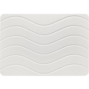 Diatomaceous Earth Bath Mat, Anti Slip Stone Shower Mat for Bathroom and Kitchen, Fast Drying, 22.4 x 15.4 inches (White)