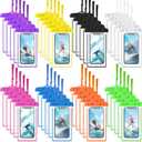 Flutesan 40 Pack Universal Clear Waterproof Phone Pouch Cell Phone Pouch Dry Bag Waterproof Cases Bag with Lanyard for Outdoor Sport Water Games Protect, up to 7 Inches(Multicolor)