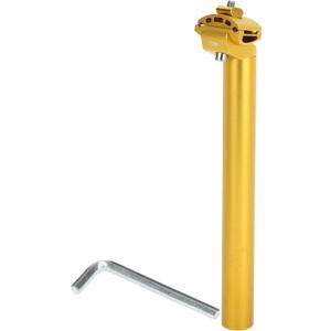 Bike Seat Post 31.6x300mm Bike Saddle Post Seat Tube Aluminum Alloy Gold Tone Extra Long Adjustable Angle