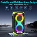 Bluetooth Speaker 160W Loud Wireless Outdoor Portable Big Powerful Deep Bass Sound TWS Large Home Party Speakers with Subwoofer LED Lights
