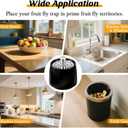 Ceramic Fruit Fly Trap for Indoors, Reusable Kitchen Fly Catcher with Stainless Steel Vent Lid, Uses Safe & Natural Vinegar Bait Trap, Dishwasher Safe, Easy to Use(Black,1 Pack)