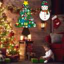 3.2Ft DIY Felt Christmas Tree Set for Kids Toddlers, 38 Hanging Ornaments Felt Christmas Tree Wall Craft Kits for Xmas Party Office Decoration, New Year Door Wall Decorations-2