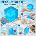 Squishy Stress Cube for Adults, Sugar Squishy Slow Rising Squeeze Toys Nice Fidget Cube Sensory for Anxiety Stress Relief High Density Ice Squeeze Ball Cubes
