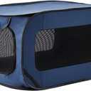 Love's cabin 36in Portable Large Dog Bed - Pop Up Dog Kennel, Indoor Outdoor Crate for Pets, Portable Car Seat Kennel, Cat Bed Collection, Navy Blue (36.6"L x 21.2"W x 21.2"H)