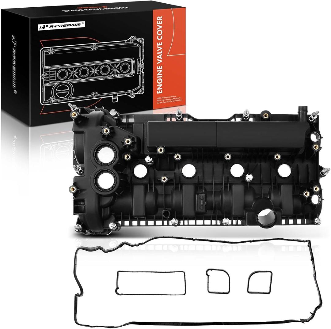 A-Premium Engine Valve Cover, with Gasket & Bolts, Compatible with Ford Edge/Mustang 2015-2019, Escape 2017-2019, Explorer 2016-2019, Fusion 2017-2020 & Lincoln MKC/MKZ 2017-2019, 2.0L 2.3L DOHC