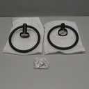 SetSail Towel Holder for Bathroom Wall Matte Black Towel Ring Stainless Steel Heavy Duty Hand Towel Hanger for Bath, Kitchen, 2 Pack