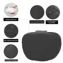 Dapucarin Car Headrest Pillow for Driving, Dual-Sided Leather Design Neck Pillow, Breathable Softness Neck Support, Universal Fit Head Rest Travel Pillow, Black, 2 Pack
