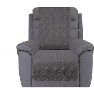 Ameritex Waterproof Nonslip Recliner Cover Stay in Place, Dog Chair Cover Furniture Protector, Ideal Recliner Slipcovers for Pets and Kids (Dark Grey, 23")