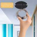 TEHAUX Round Recessed Spotlights Trim Ring with Gu10 Light Holder 3.00X3.00X0.78 Inch Splashproof Ceiling Light Mounting Frame for Wet Rooms and Home Lighting