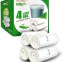 FORID Clear Small Trash Bags, 4 Gallon Garbage Bags, Wastebasket Bin Liners 220 Count Plastic Trash Bags for Bathroom Bedroom Office Garbage Can 15 Liters - Durable & Thick Trash Bag