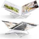 Acrylic Book Stand Large Clear Acrylic Book Holder, 12.5" x 9.5" x 5.7", Open Book Holder Stand for Display and Reading Cookbooks, Art Books, Bibles, Magazines - Home and Office