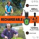 PROHEAR 033 2.0 Upgraded Bluetooth Hearing Protection AM FM Radio Headphones - 31SNR Noise Reduction Ear Muffs with Long-Lasting Stable Rechargeable Battery - 50 Hrs for Mowing Snowblowing - Orange