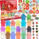 Christmas Slime Kit - 24 Pack Slime Party Favors for Kids, Christmas Stocking Stuffers,Soft, Non-Sticky, DIY Surprise Slime for Girls & Boys