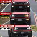 Mabett Fog Lights Assemblies Compatible with Ford Bronco 2021 2022 2023 2024, Daytime Running Lights for Bronco Accessories 2/4-Door