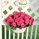Waipfaru Outdoor Faux Plants Flowers for Outdoor Planters, 4 Large Bundles UV Resistant Artificial Flowers for Outdoors, Realistic Fake Silk Camellia Flowers for Outside Front Door Porch Patio Balcony