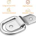 D-Ring Tie Downs Anchor1/4 Heavy Duty Surface Floor Mount Lashing Rings 2400 lbs Cargo Trailers Load-Bearing Hangers Bracket (Pack of 12)
