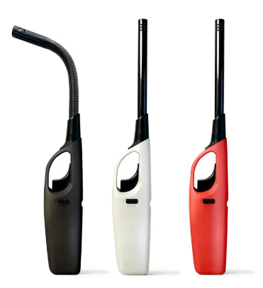 Refillable Butane Candle Lighters, 3 Pack Multi-Purpose Reusable Lighter with Soft Flame for Candle Camping Fireplace Party BBQ Grill(No Fuel)