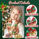 SAWINDA 24Pcs Christmas Hair Bows Clip With Bells Red Green Mini Bowknot Ribbon Barrettes Sweet Cute Bow Claw Clips for Teens Hair Accessories for Teens and Girls