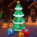 Calmbee 8 Ft Christmas Inflatable Decoration, Christmas Tree with Presents Built-in LED Lights, Outdoor Blow Up Yard Fun Decor, for 2025 Outdoor Xmas Garden Decor, Green