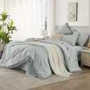 Andency Oversized King Comforter Set with Sheets 120x120 Light Grey - 7 Pieces Boho Tassel Bed in a Bag Soft Lightweight Bedding Sets, Fringe Bed Set with Comforter, Sheets, Pillowcases & Shams
