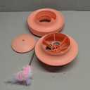 Cat Toys for Indoor Cats, Interactive Wobble Rotating Fun Tumbler Tunnels Ball with Feather Sticks for Bored Indoor Adult Dogs and Cats to Play Alone, Exercise & Reduce Anxiety (Pink).