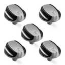 Atgestore 72731 700834 Cooktop Knobs Replacement for Dacor Samsung Stove Parts PGM365-1S/NG Dacor Gas Range Parts Stove Top Knobs Black Plastic Burner Control Knobs 5 Pcs