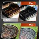Bristle-Free Grill Brush for Outdoor Grill, Steam Cleaning Grill Brush Bristle Free with 1 Replaceable Brush Head, Steel Fibers Pad for Cast Iron/Stainless-Steel Grates