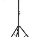 NiuNyuNeu Dj Light Stand Metal Stage Tripod Stand with T Bar Crossbar Mount | Heavy Duty, Adjustable Height 66.9"-94", for Par Lights, Single
