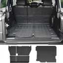 Cargo Liners for 2018-2025 Jeep Wrangler JL Unlimited 4X4 4 Door,Trunk Mat with Seat Back Cover Accessories All Weather Rear Cargo Mat Backrest Protector for JL/JLU Gas Type (Not for 4XE)