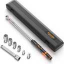 1/2" Drive Digital Torque Wrench, 12.54-250.8 Ft.lb /17-340 Nm, Foot Pound Torque Wrench Electronic with Buzzer & LCD Indicator, Torque Wrench Set for Cars Automotive, 2% Accuracy