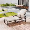 Chaise Lounge Cushions Outdoor with Pillow, Water Fade Resistant, 1 PACK 80"x26"x3"