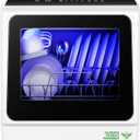 EUHOMY Countertop Dishwasher Portable, 6 Programs with 40 dB, No Hookup
6 Programs (Normal, ECO, Quick, Baby Care/Strong, Fruit, Dry), Dual Spray Arms, 360° Coverage, for 30+ Items, 73h Ventilation