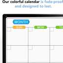 JILoffice Dry Erase Calendar Whiteboard 48 X 36 Inch - Magnetic White Board Calendar Monthly, Black Aluminum Frame Wall Mounted Board for Office Home and School