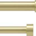 Umbra Cappa Double Curtain Rod, Includes 2 Matching Finials, Brackets & Hardware, 66 to 120-Inch, Gold